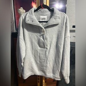 Aerie Light Gray Cowl Neck Sweater
